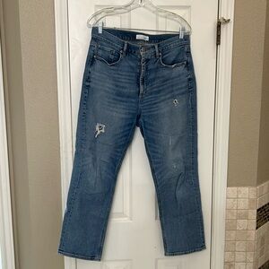 LOFT distressed crop jeans